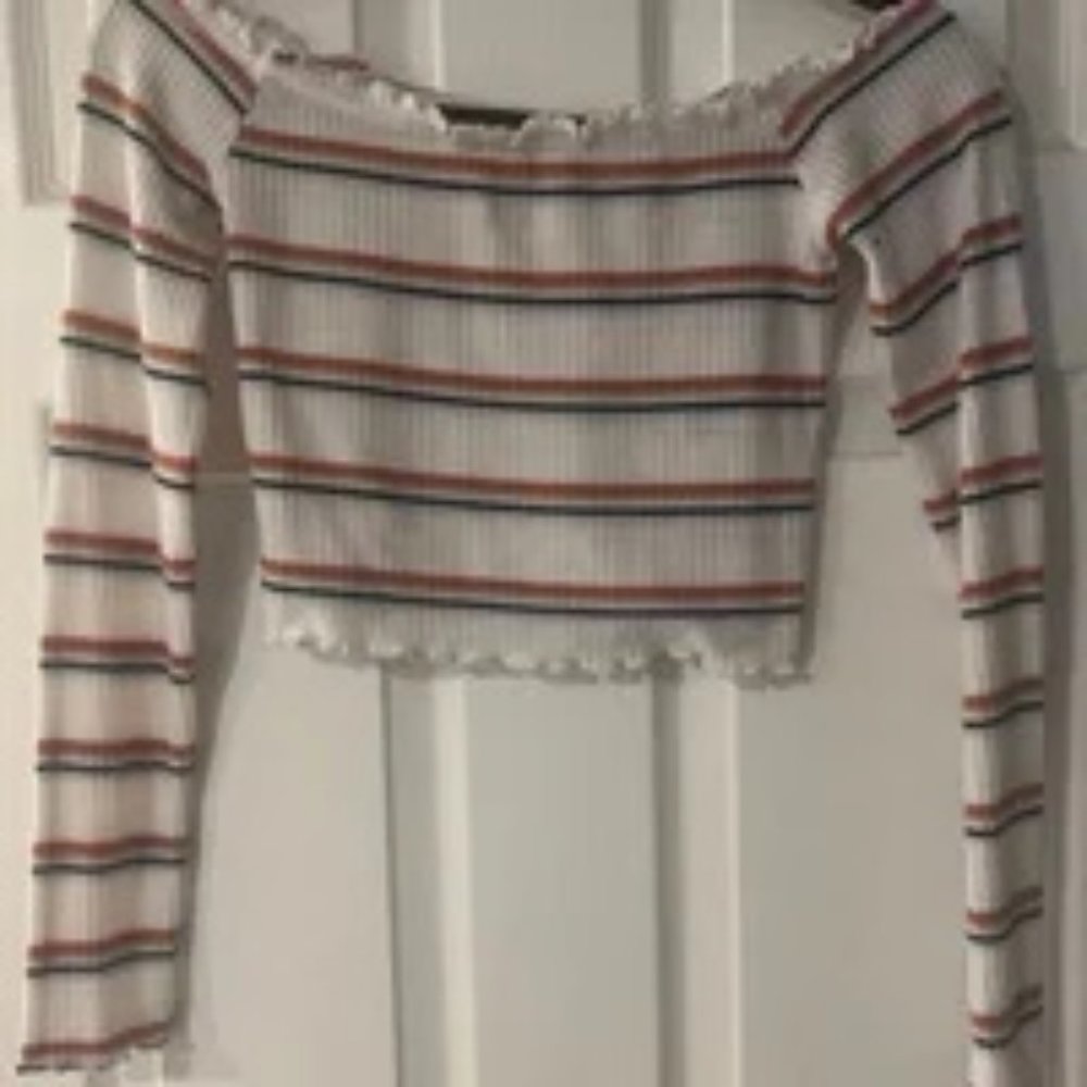 One shoulder knitted long sleeves